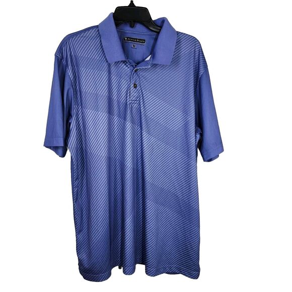 Pebble Beach Men Polo Shirt Size XXL Dry Luxe Performance Golf Blue Short Sleeve - Picture 1 of 10